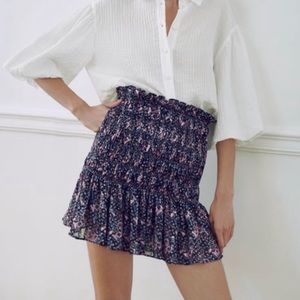 Zara floral skirt with undershorts built in